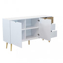 Mobile Bradley 147x39x82 h cm in Legno Bianco-3