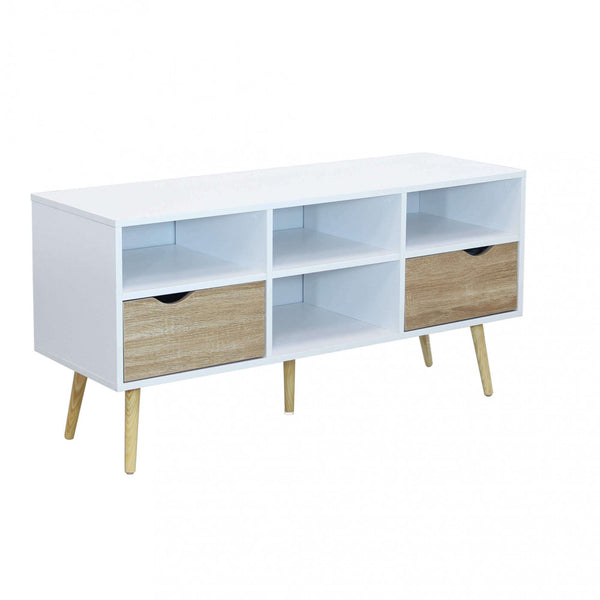 Brody TV-Ständer 117 x 39 x 58 h cm in weißem Holz prezzo