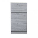 Scarpiera Vicky 60x24x115 h cm in Legno Grigio Chiaro-3