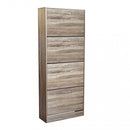 Scarpiera Wendy 60x24x150 h cm in Legno Naturale-1