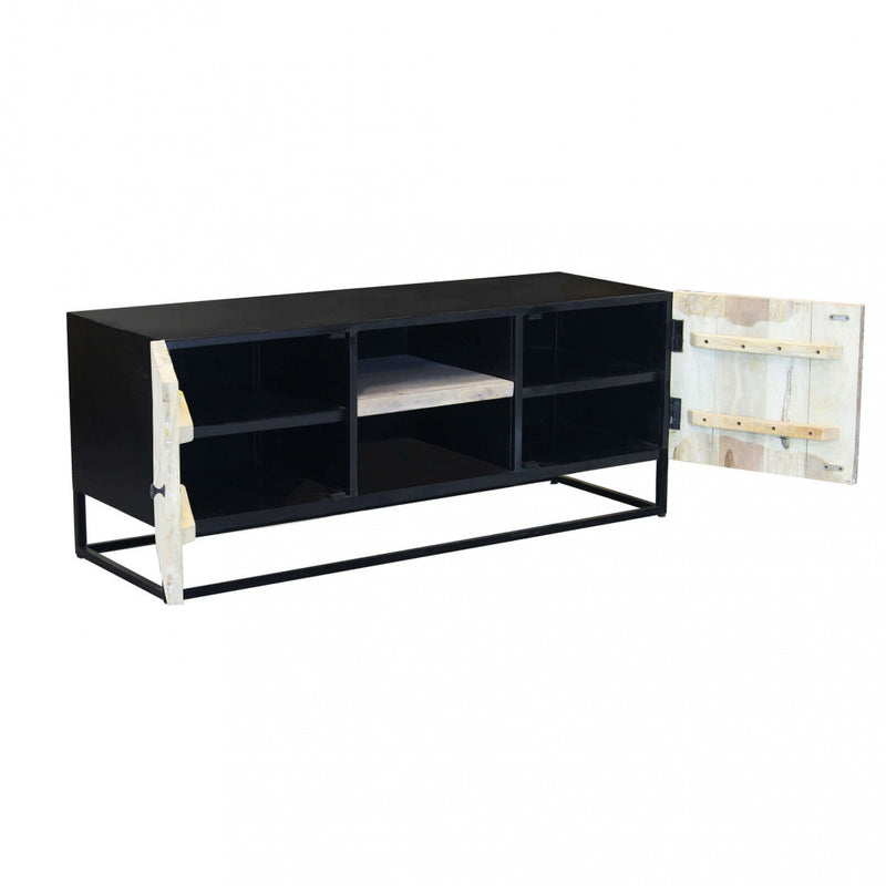 Mobile TV Stanford 140x46x56 h cm in Legno Marrone-2