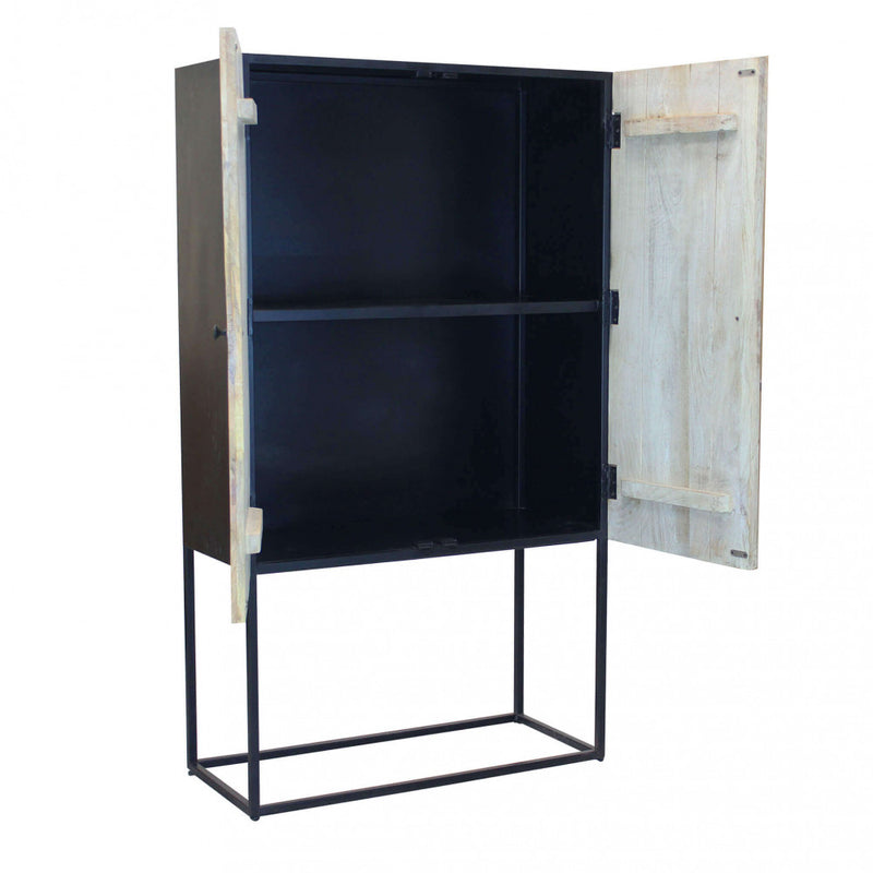 Mobile Judd 90x40x160 h cm in Legno Marrone-2