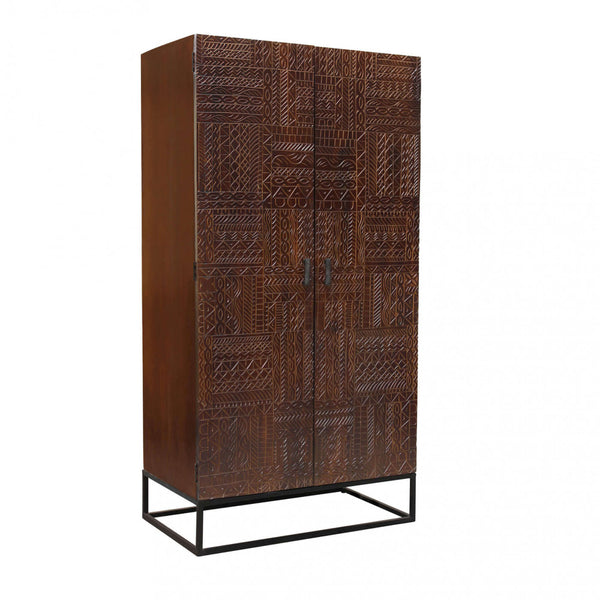 prezzo Daren Schrank 96x56x186 h cm in Brown Wood