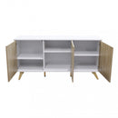 Mobile Elton 150x39,5x75 h cm in Truciolare bilaminato Bianco-4