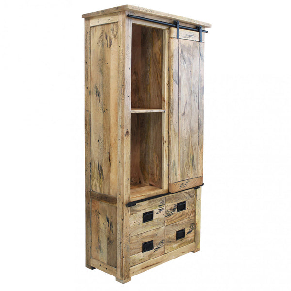 Tybalt Schrank 90x45x180 h cm in braunem Holz prezzo