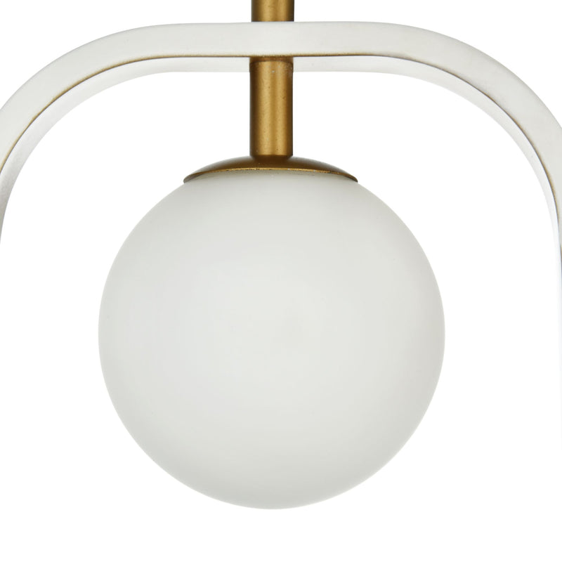 Lampada pendente Modern in Metallo Avola Bianco con Oro-5