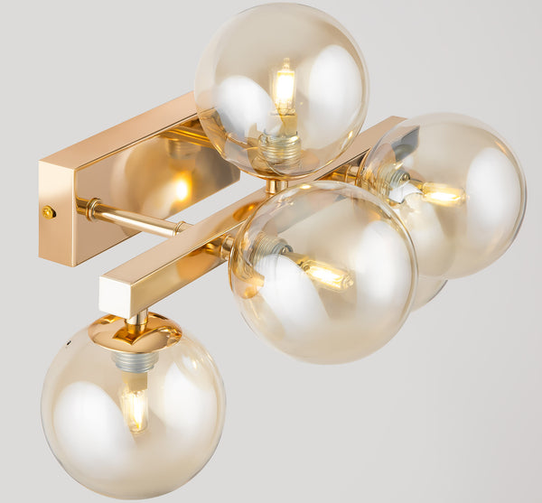 prezzo Moderne Wandlampe aus Dallas Gold Metal