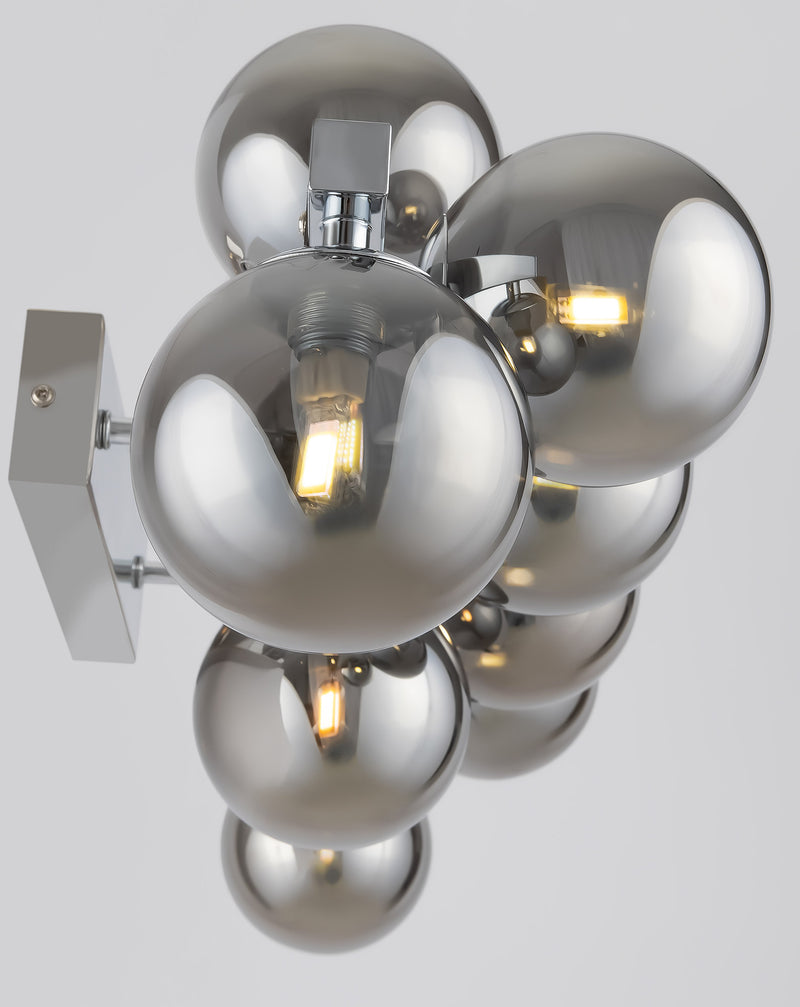 Moderne Wandlampe aus Dallas Chrome Metal