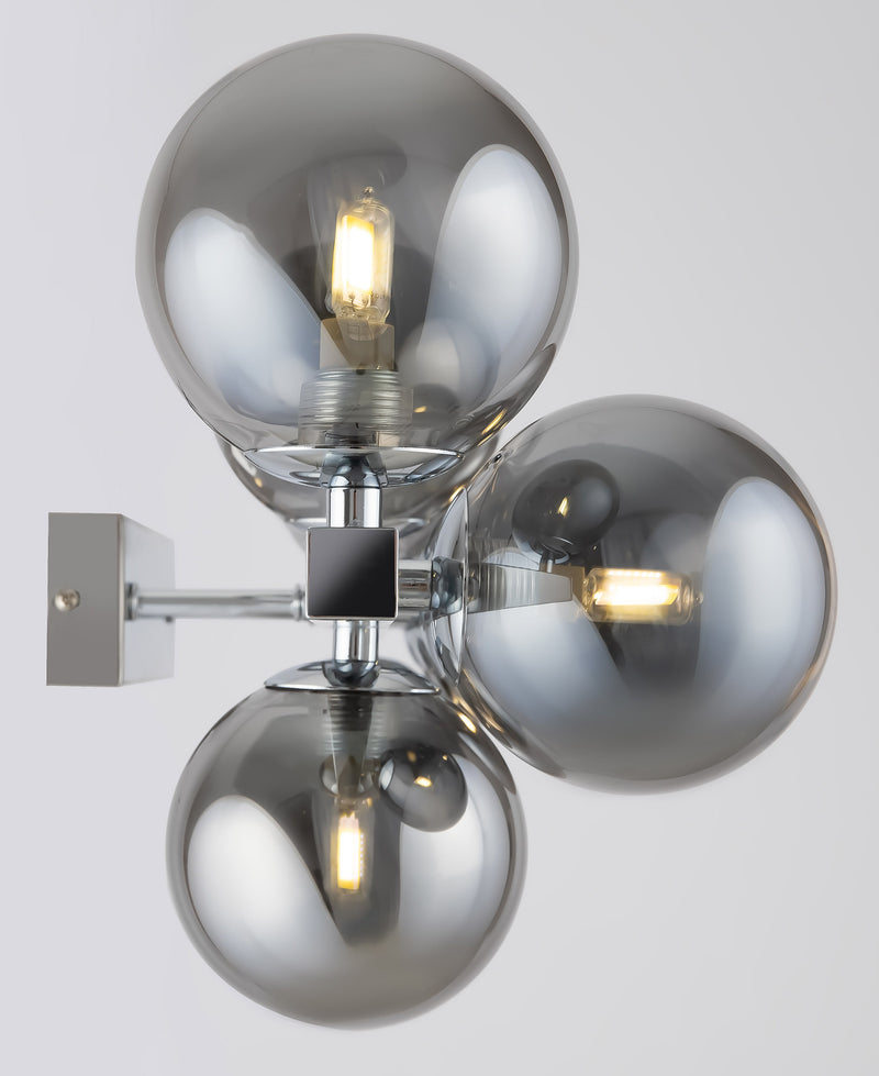 Moderne Wandlampe aus Dallas Chrome Metal