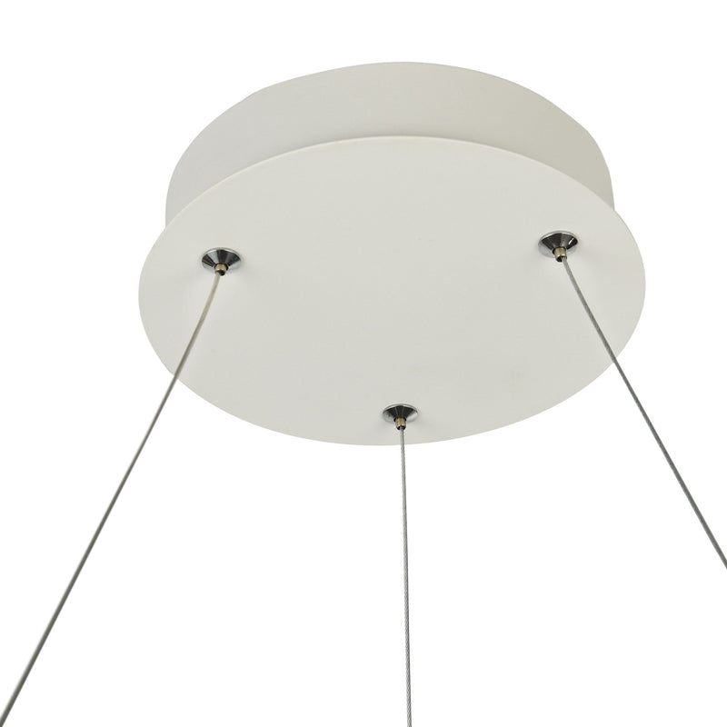 Lampada pendente Modern in Metallo Nola Bianco-5