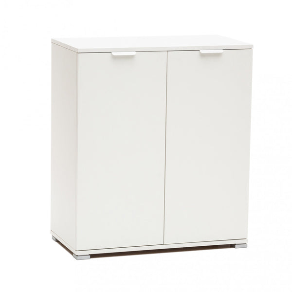 Schrank 2 Türen 75 x 38 x 85 h cm aus weißer zweischichtiger Spanplatte online