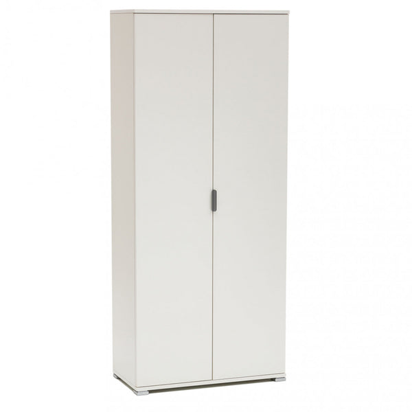 Kleiderschrank 2 Türen 75 x 38 x 174 h cm aus weißer zweischichtiger Spanplatte sconto