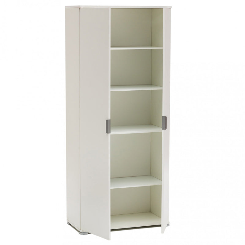 Armadio 2 Ante 75x38x174 h cm in Truciolare bilaminato Bianco-2