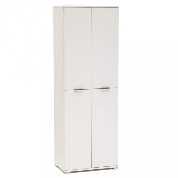 4-türiger Kleiderschrank 60 x 38 x 174 h cm aus weißer zweischichtiger Spanplatte sconto