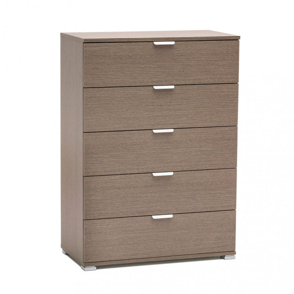 acquista Grey Oak Schrank 5 Schubladen 75x38x103 h cm aus Bilaminat-Spanplatte Grey Oak