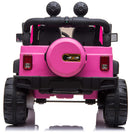 Macchina Elettrica per Bambini 2 Posti Maxi Fuoristrada 12V Happy Kids Rosa-6