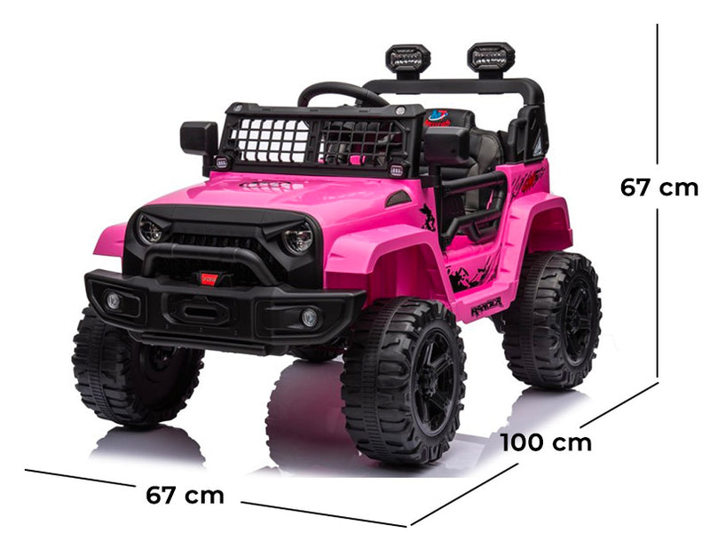 Macchina Elettrica per Bambini 12V Baby Fuoristrada Rosa-5