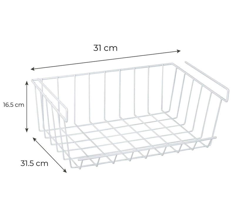 Organizer Salvaspazio Sotto Mensola 31x16,5x31,5 cm per Dispense e Frigo-3