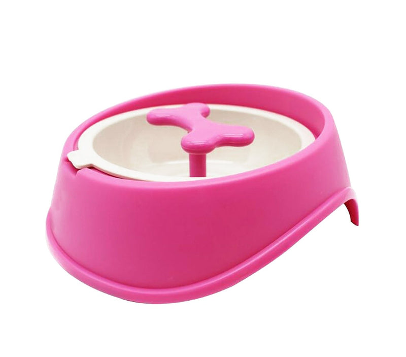 Ciotola sport per cani gatti 15 cm anti-soffocamento e migliore digestione Rosa-2