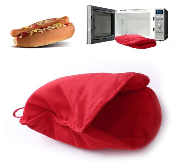 sconto Mikrowellen-Hot-Dog-Tasche 28 x 19 cm aus rotem, ungiftigem Material