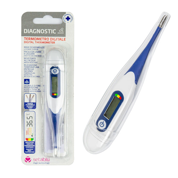 Digitales Thermometer mit flexibler Spitze und Farb-LCD-Bildschirm sconto