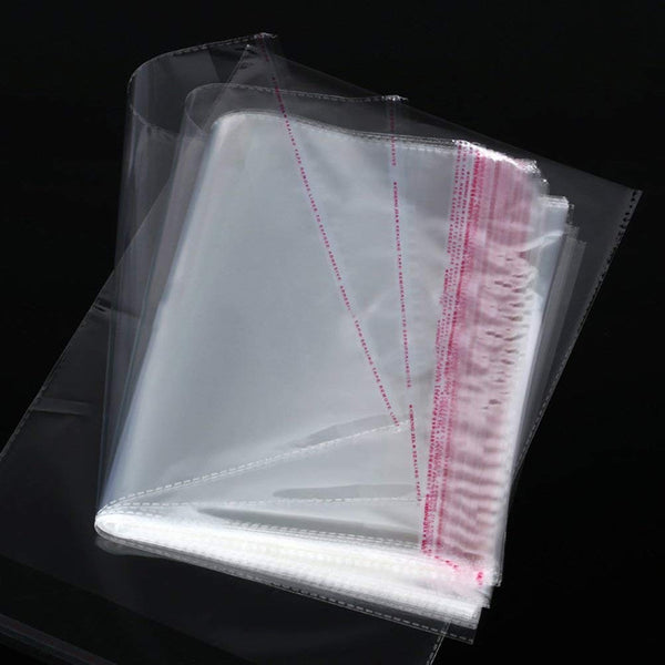 Set mit 100 transparenten selbstklebenden Plastikumschlägen aus Zellophan 30x44 cm sconto