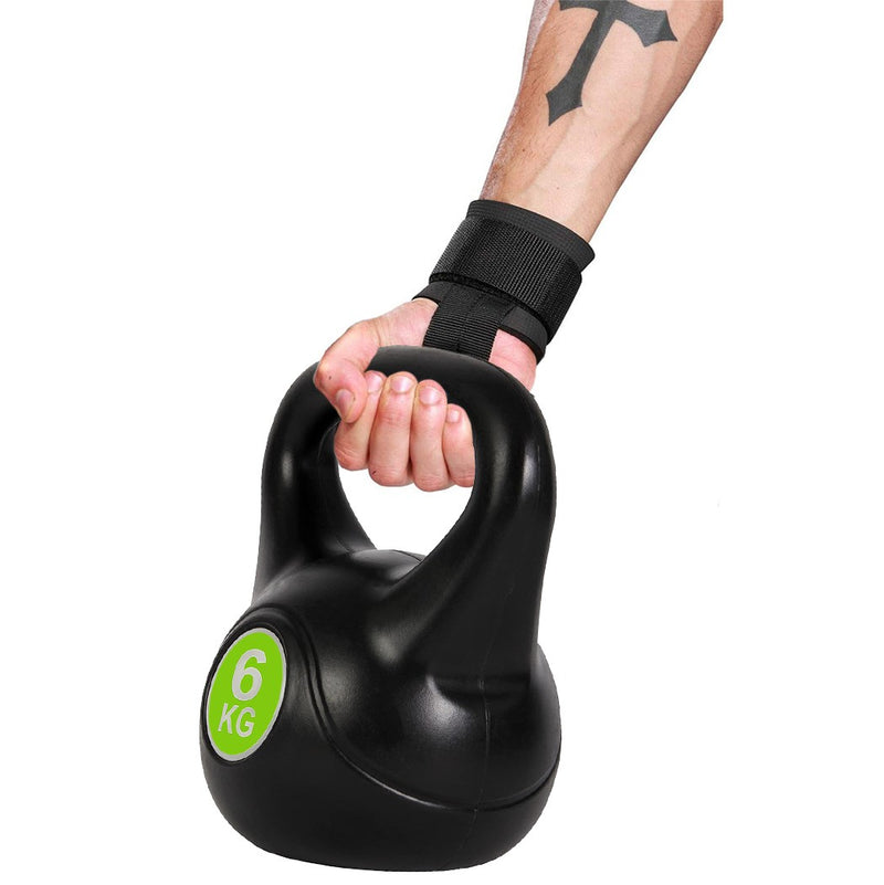 Kettlebell Fitness 6 Kg in PVC con Sabbia e Maniglia Nero-5