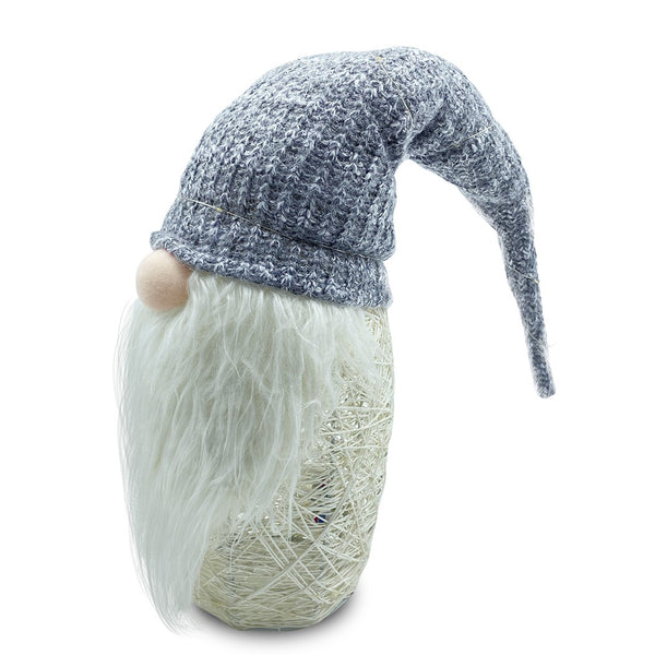 acquista Weihnachtswichtel H87 cm mit Lichtern und grauem Hut