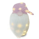 Gnomo di Natale H104 cm con Luci e Cappello Rosa-2