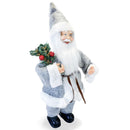 Pupazzo Babbo Natale H30 cm Grigio-3