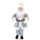 Pupazzo Babbo Natale H50 cm con Minilucciole Grigio-1