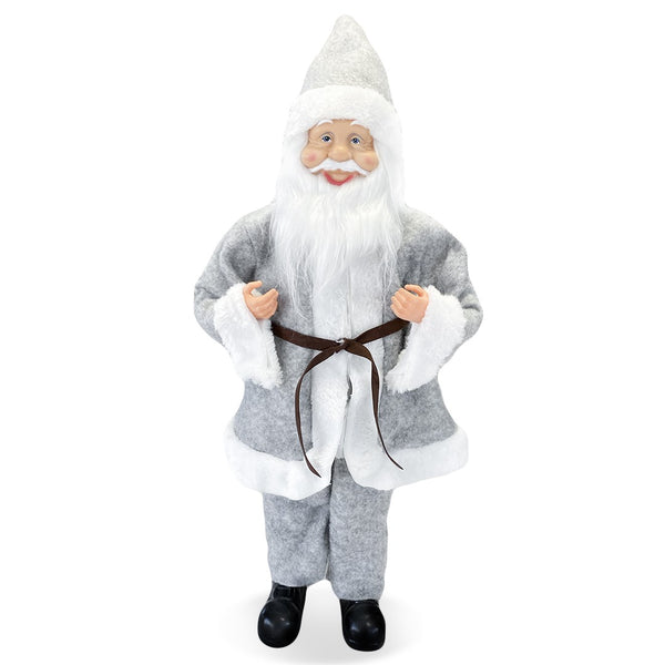 Weihnachtsmann-Puppe H50 cm mit grauen Mini-Glühwürmchen sconto