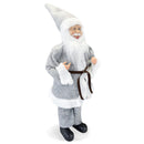 Pupazzo Babbo Natale H50 cm con Minilucciole Grigio-2