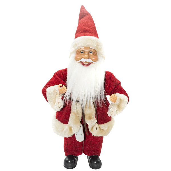 Weihnachtsmannpuppe H40 cm mit roten und cremefarbenen Mini-Glühwürmchen sconto