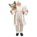 Pupazzo Babbo Natale H110 cm con Luci e Suoni Champagne-1