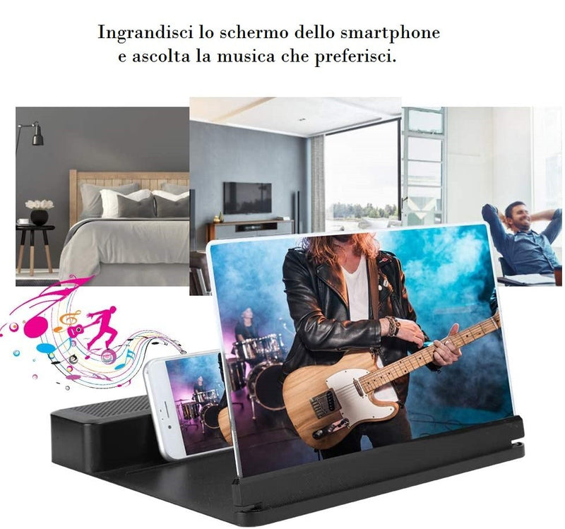 Lente Ingrandimento Cornice Zoom 26x per Schermo Smartphone con Bluetooth-3