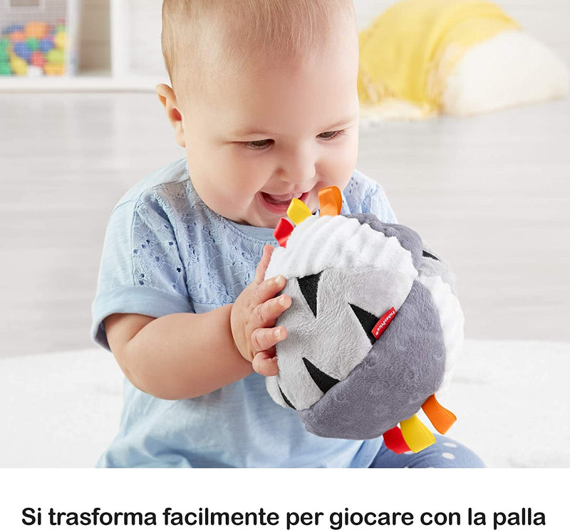 Peluche Ippo Palla Soffice con Tessuti Morbidi e Suoni Fisher Price-4