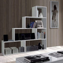 Libreria 145x29x145 cm 9 Ripiani in Melamina Bianco-2