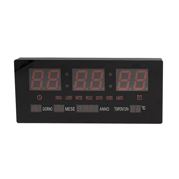 Digitale LED-Wanduhr 36x16x3 cm mit Kalender und Temperatur sconto