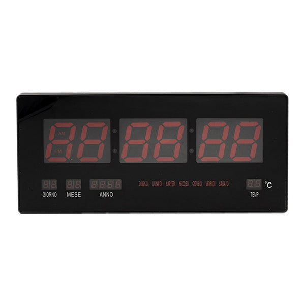 Digitale Wanduhr 46x21x2 cm mit LED, Kalender und Temperatur sconto