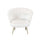 Schalensessel 78 x 73 x 78 cm in Vintage Gold Feet Sofia White Velvet