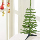 Albero di Natale 70H cm Rami pieghevoli e pigne Abete Artificiale in PVC-4