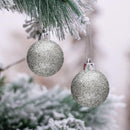 Set 24 Palle di Natale Ø7 cm Argento Alberi-3