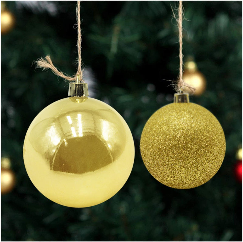 Set 48 Palline Decorative Ø 7 cm per Albero di Natale Dorate-2