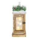 Lanterna di Natale in legno e illuminazione L15xP15xH39 cm-2