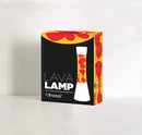 Lampada Lava Lamp 40 cm Base Bianca Magma Verde e Giallo-5