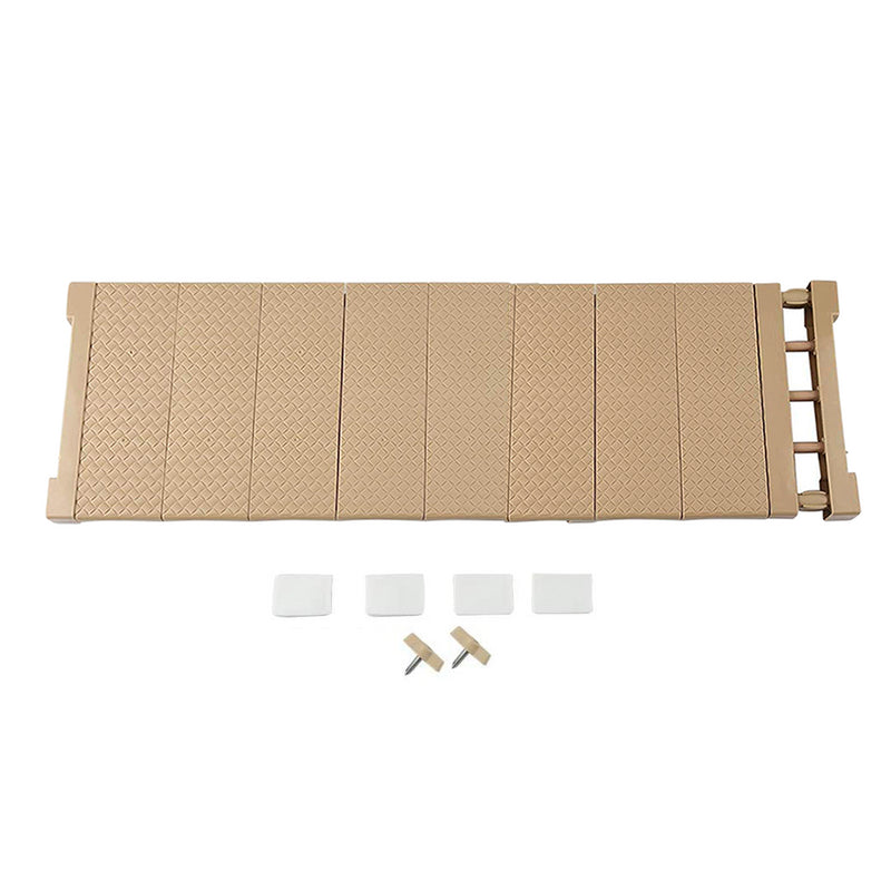 Mensola Estensibile per Armadi 35 x 72,5-125 cm Scaffale Salvaspazio in ABS Beige-1