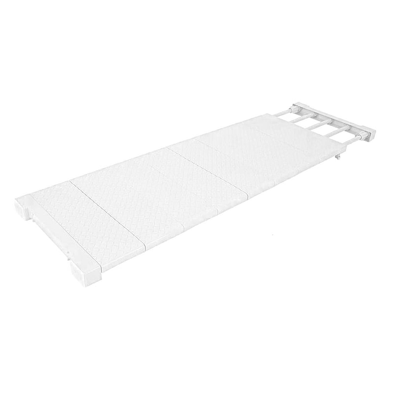 Mensola Estensibile per Armadi 35 x 72,5-125 cm Scaffale Salvaspazio in ABS Bianco-1