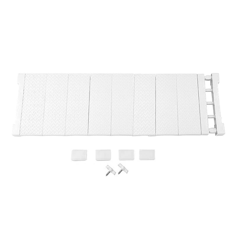 Mensola Estensibile per Armadi 35 x 72,5-125 cm Scaffale Salvaspazio in ABS Bianco-5