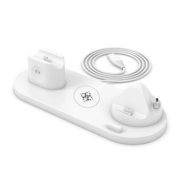 online Kabellose 6-in-1-Ladestation, kompatibel mit iPhone AirPods Apple Watch White